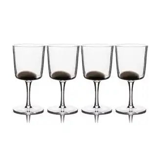 Myer Salt&pepper industry wine glass in black 375ml set of 4 offer