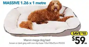 Cheap as Chips Maervin Mega Dog Bed 126x100x25cm offer