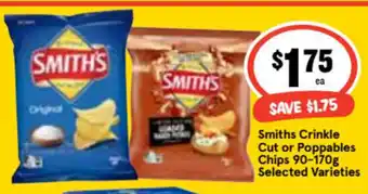 Ritchies Smitths Crinkle Cut or Poppables Chips 90-170g offer