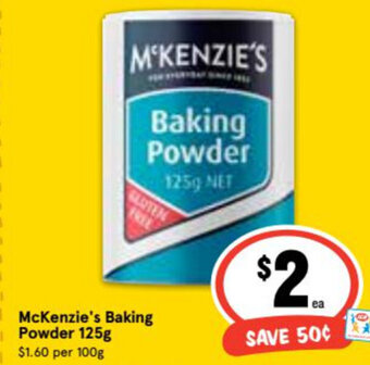 McKenzie's Baking Powder 125g