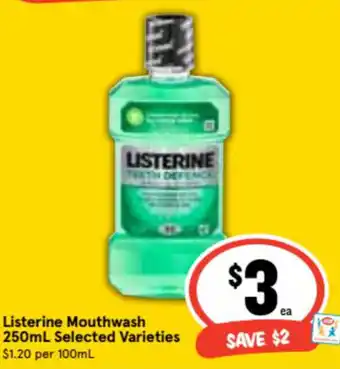 Ritchies Listerine Mouthwash 250ml offer