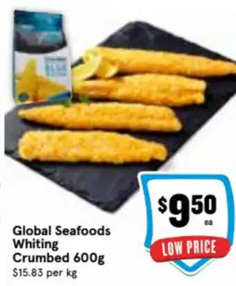 Global Seafoods Whiting Crumbed 600g