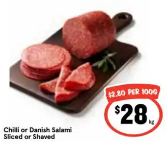 Ritchies Chilli or Danish Salami Sliced or Shaved offer