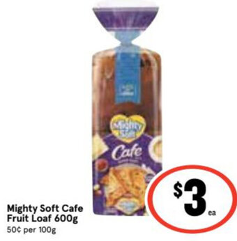 Mighty Soft Cafe Fruit Loaf 600g