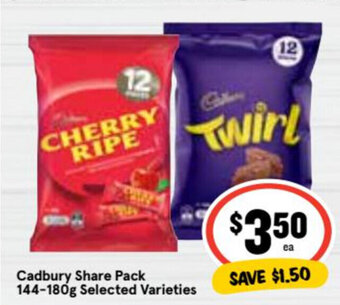 Ritchies Cadbury Share Pack 144-180g offer