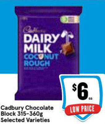 Ritchies Cadbury Chocolate Block 315-360g offer