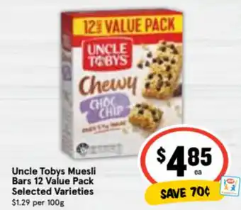 Ritchies Uncle Tobys Muesli Bars 12 Value Pack offer