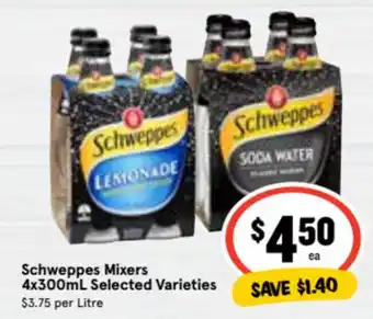 Ritchies Schweppes Mixers 4x300ml offer