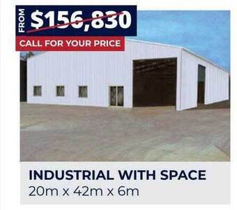 Wide Span Sheds Industrial with space offer