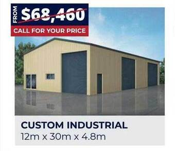 Wide Span Sheds Custom industrial offer