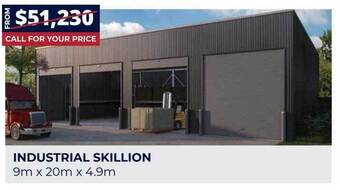 Wide Span Sheds Industrial skillion offer