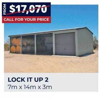 Wide Span Sheds Lock it up 2 offer