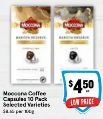 Ritchies Moccona Coffee Capsules 10 pack offer