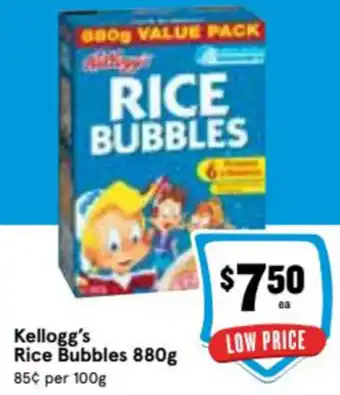 Ritchies Kellogg's Rice Bubbles 880g offer