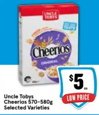 Uncle Tobys Cheerios 570-580g