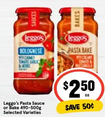 Ritchies Leggo's Pasta Sauce or Bake 490-500g offer