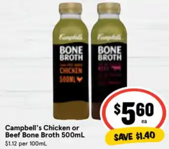 Ritchies Campbell's Chicken or Beef Bone Broth 500ml offer