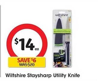 Coles Wiltshire staysharp utility knife offer