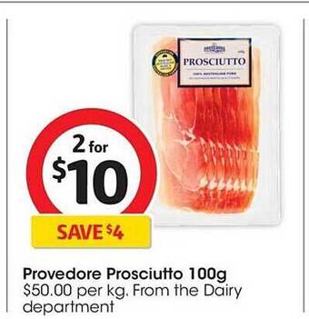 Coles Provedore prosciutto 100g offer