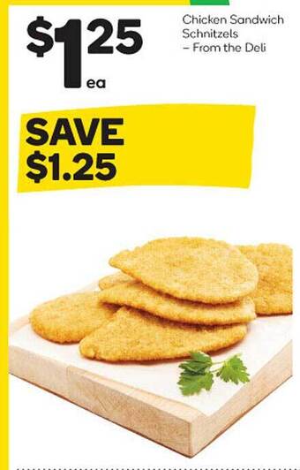 Woolworths Chicken sandwich schnitzels offer