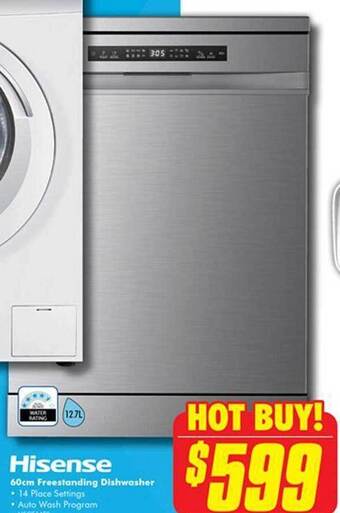 The Good Guys Hisense 60cm freestanding dishwasher offer