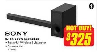 The Good Guys Sony 2.1ch 330w soundbar offer