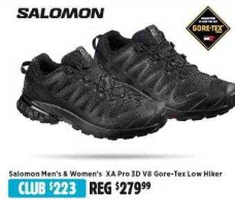Anaconda Salomon men's & women's xa pro 3d v8 gore-tex low hiker offer