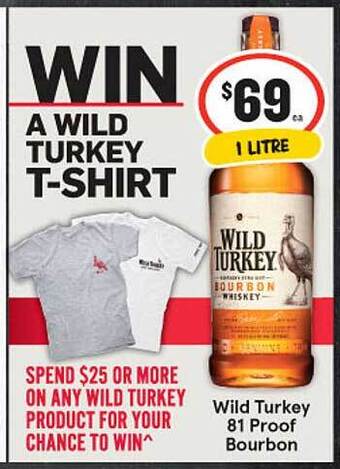 IGA Wild turkey 81 proof bourbon offer