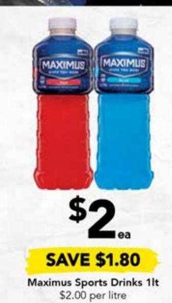 Drakes Maximus sports drinks offer