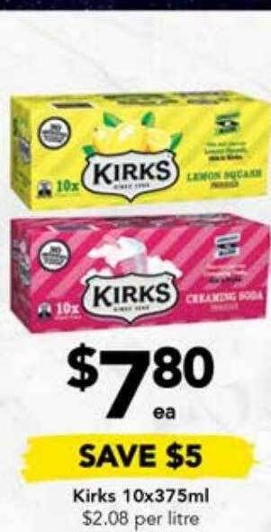 Drakes Kirks 10x375ml offer