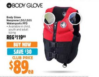 Anaconda Body glove neoprene l50 l50s watersports pfd offer