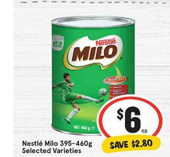 IGA Nestlé milo selected varieties offer