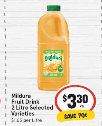 IGA Mildura fruit drink offer