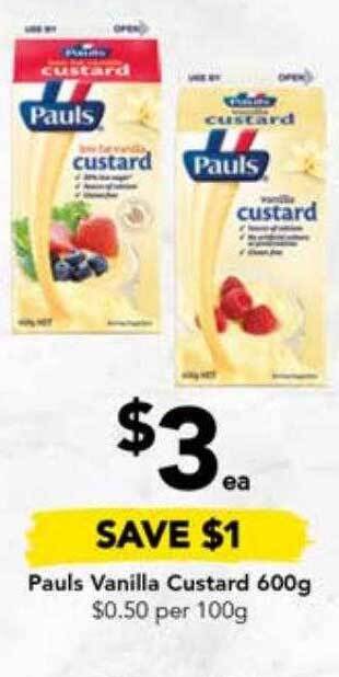 Drakes Pauls vanilla custard offer