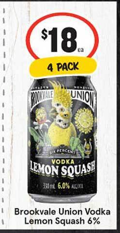 IGA Brookvale union vodka lemon squash 6% offer
