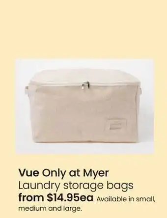 Myer Laundry storage bags offer