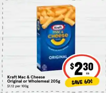 Kraft Mac & Cheese Original or Wholemeal 205g