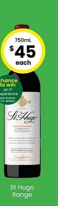 The Bottle O St hugo range offer