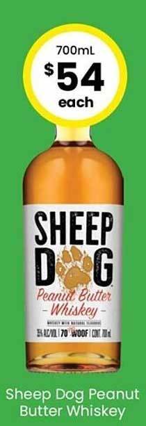 The Bottle O Sheep dog peanut butter whiskey offer