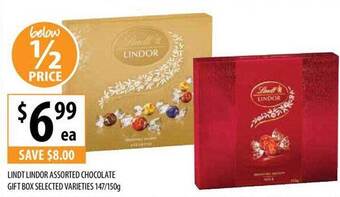 Supabarn Lindt lindor assorted chocolate gift box selected varieties offer