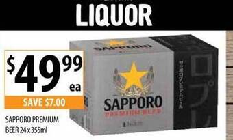 Supabarn Sapporo premium beer offer