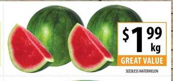 Supabarn Seedless watermelon offer