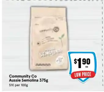 Ritchies Community Co Aussie Semolina 375g offer
