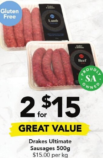 Drakes Drakes Ultimate Sausages 500g offer