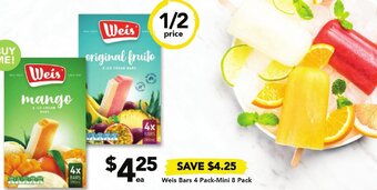 Weis Bars 4 Pack-Mini 8 Pack