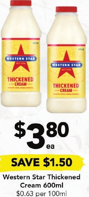 Drakes Western Star Thickened Cream 600ml offer