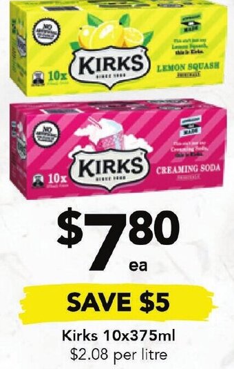 Drakes Kirks 10x375ml offer