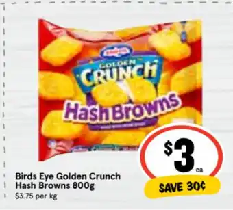 Ritchies Birds Eye Golden Crunch Hash Browns 800g offer