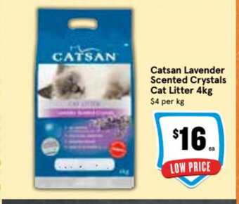 Catsan Lavender Scented Crystals Cat Litter 4kg