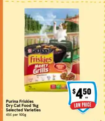 Ritchies Purina Friskies Dry Cat Food 1kg Selected Varieties offer